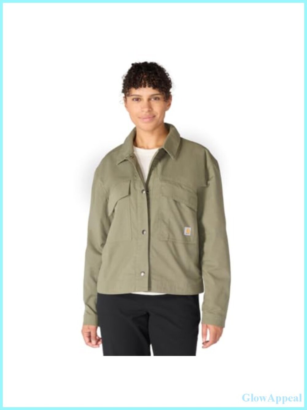 Carhartt Ripstop Utility Jacket Relaxed Fit Snap Front Long Sleeve